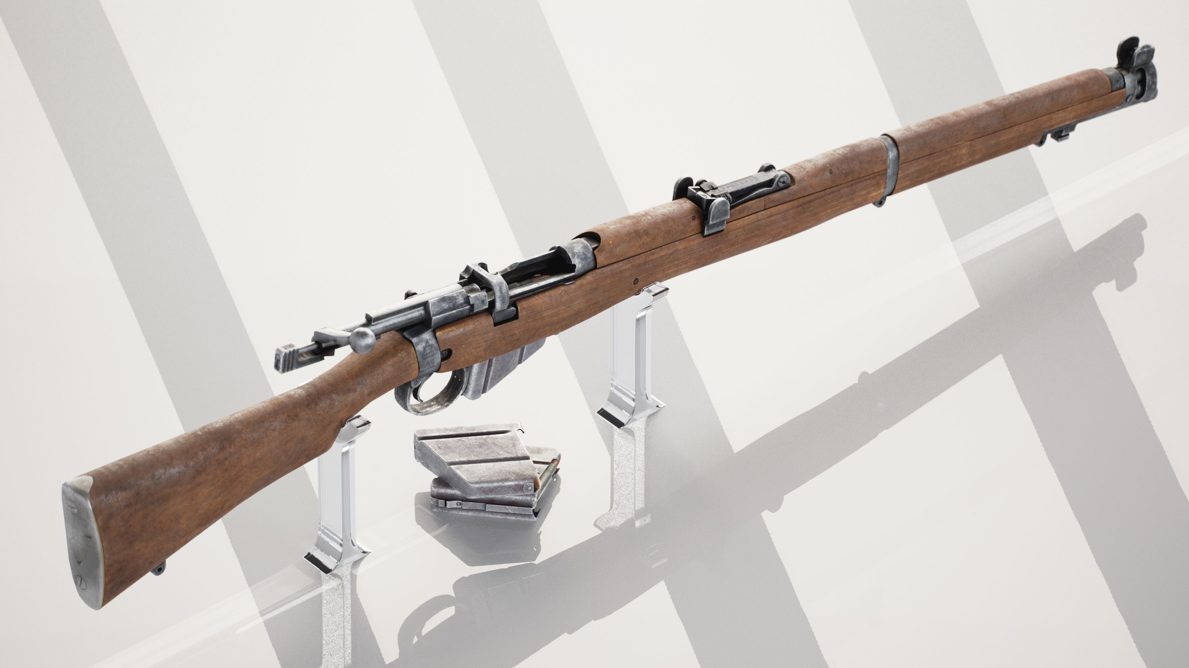 The Lee-Enfield SMLE rifle rendered in DayZ Badlands